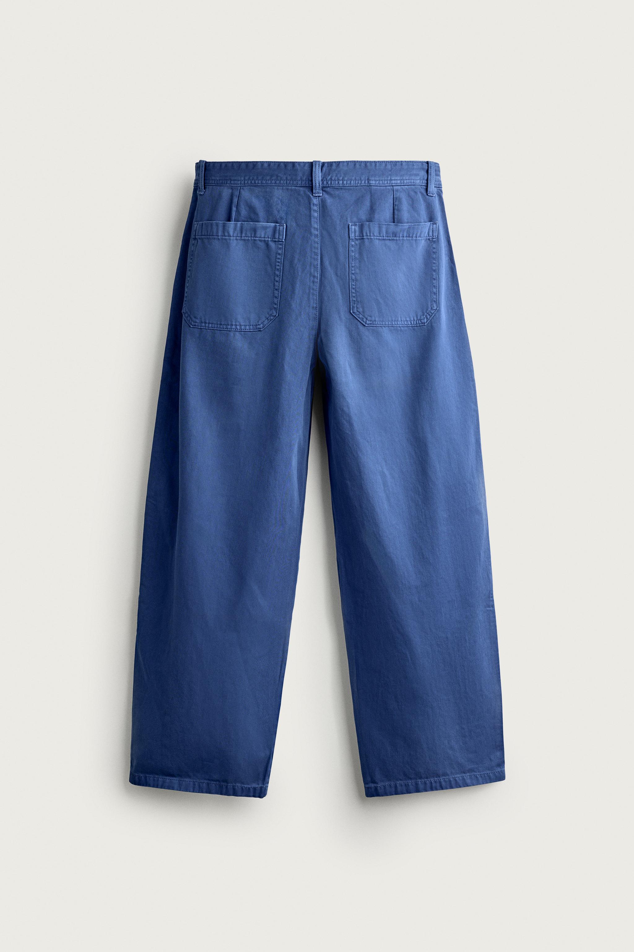 RELAXED STRAIGHT-FIT DRAWSTRING TROUSERS